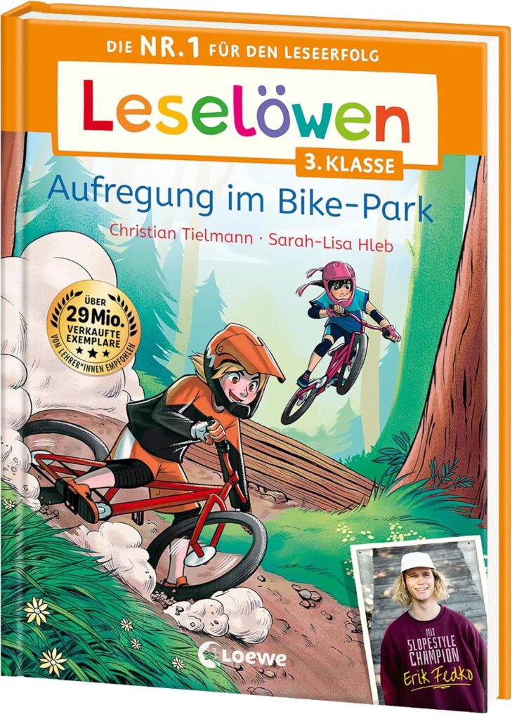 Erstlesebuch der Leselöwen für Mountainbike-Fans